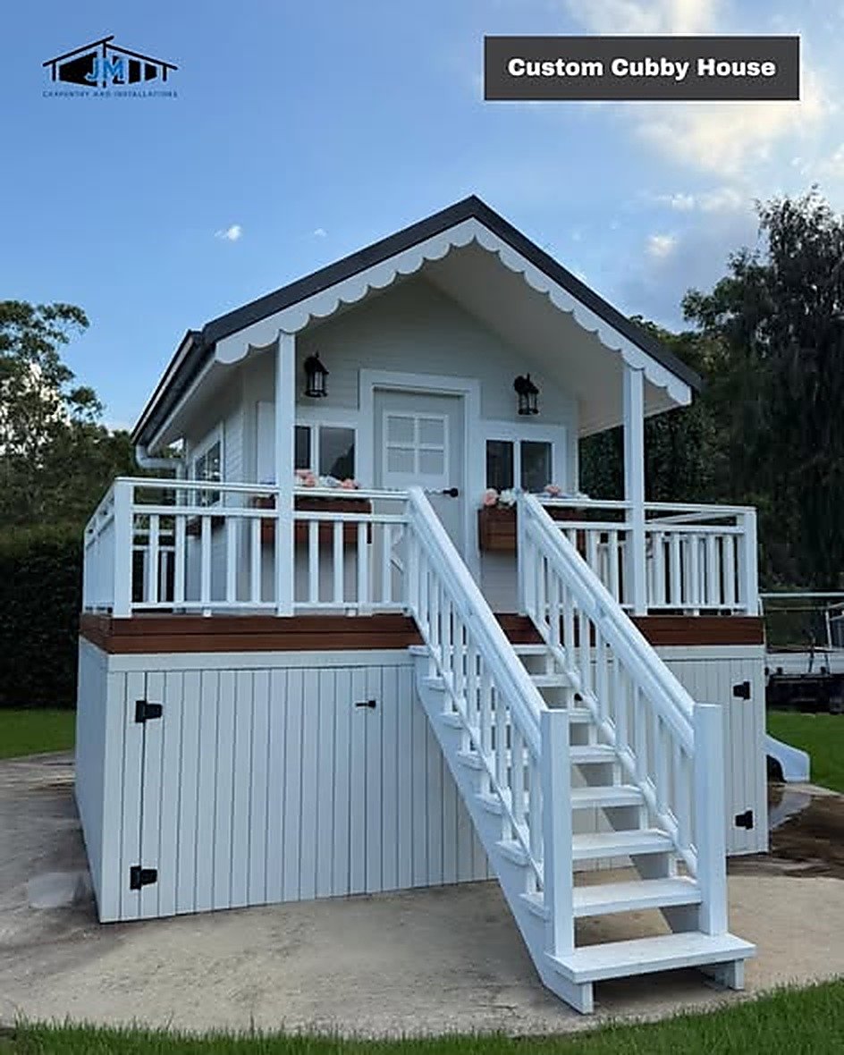 Architectural Cubby House with JM Carpentry Trademark Watermark